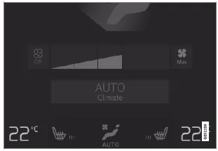 Temperaturtasten in der Klimaleiste